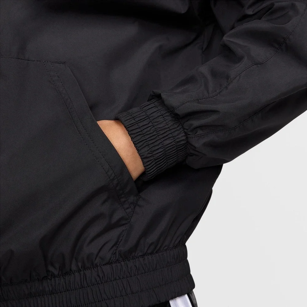 Nike Sportswear Essential Women Black UV Protection Hooded Windbreaker Jacket S‎